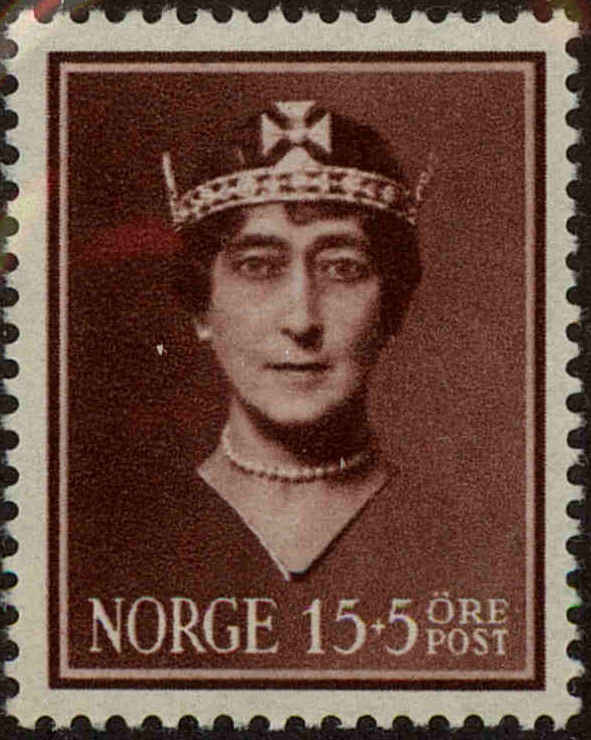Front view of Norway B12 collectors stamp