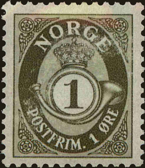 Front view of Norway 187 collectors stamp