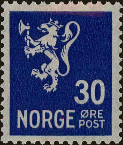 Front view of Norway 198 collectors stamp