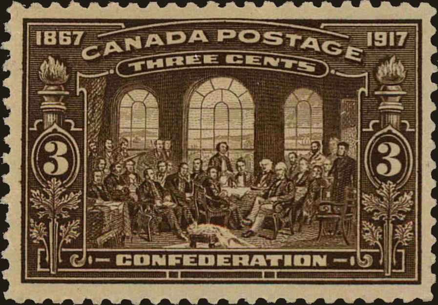 Front view of Canada 135 collectors stamp