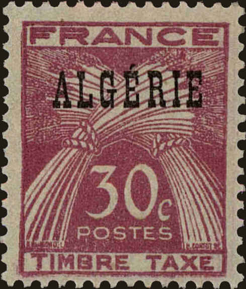 Front view of Algeria 15 collectors stamp