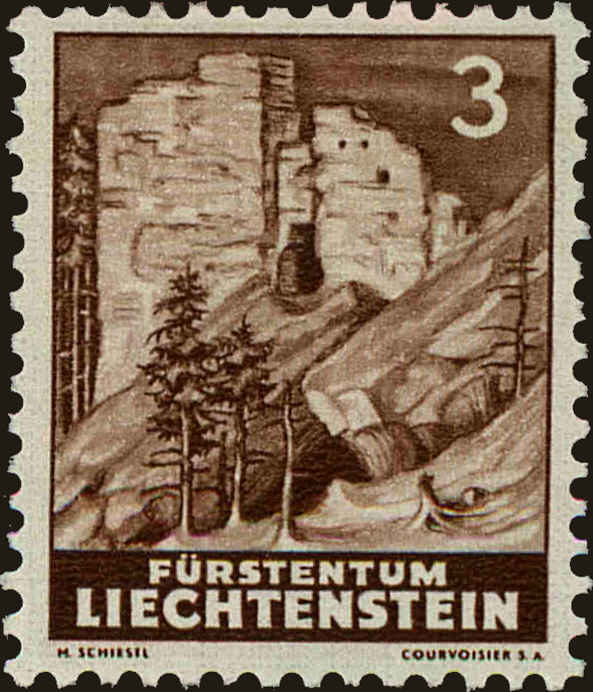Front view of Liechtenstein 136 collectors stamp
