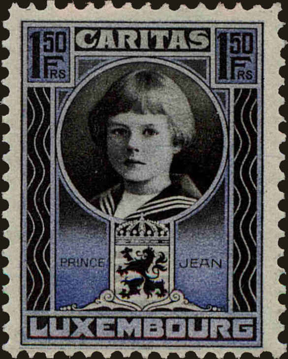 Front view of Luxembourg B19 collectors stamp