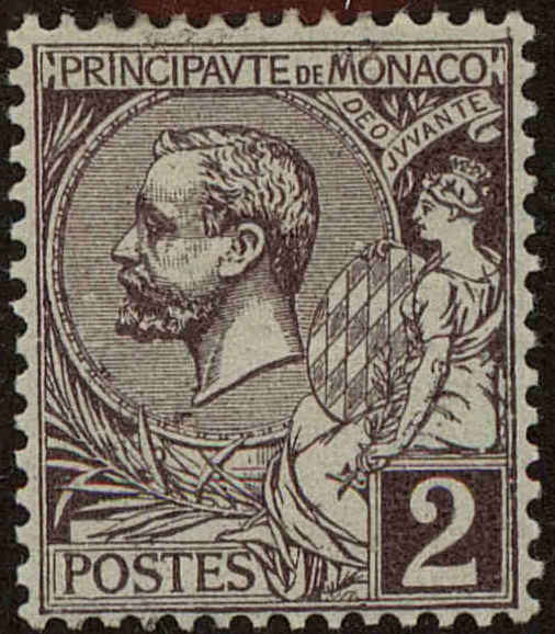 Front view of Monaco 12 collectors stamp