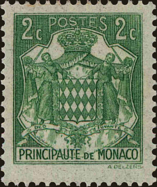Front view of Monaco 146 collectors stamp