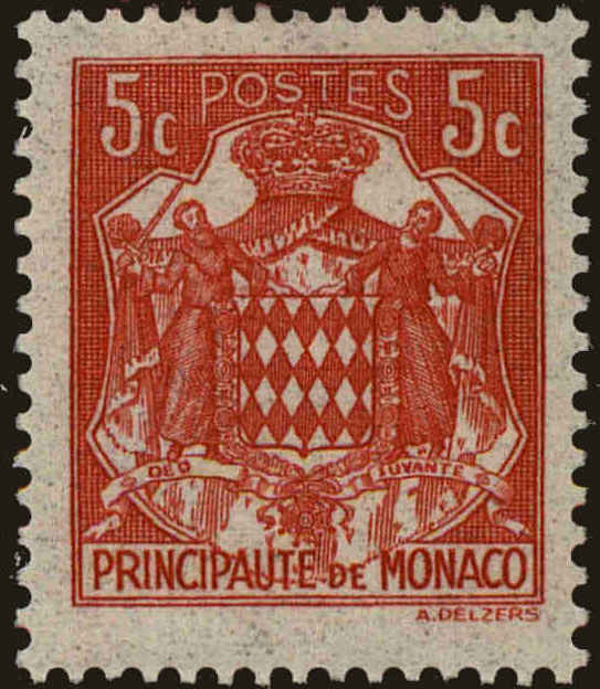 Front view of Monaco 149 collectors stamp