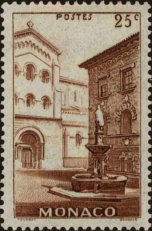Front view of Monaco 161 collectors stamp