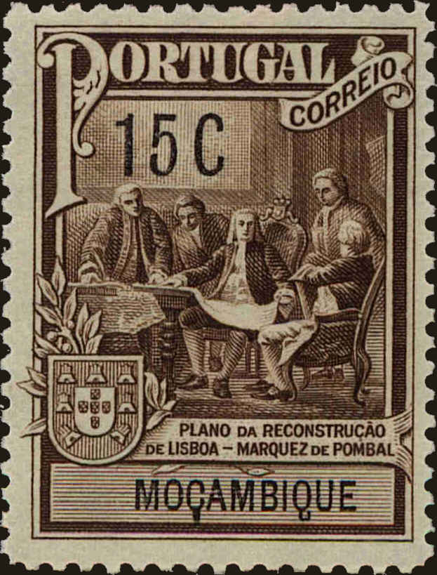 Front view of Mozambique RA2 collectors stamp