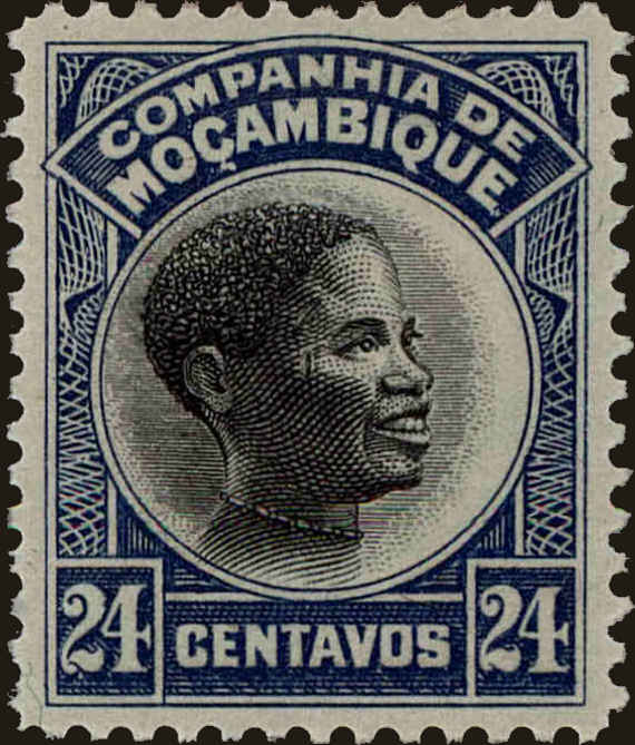 Front view of Mozambique Company 155 collectors stamp