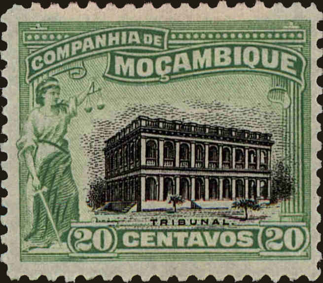 Front view of Mozambique Company 131 collectors stamp