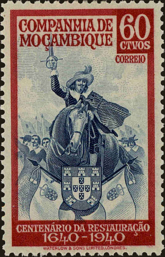 Front view of Mozambique Company 204 collectors stamp