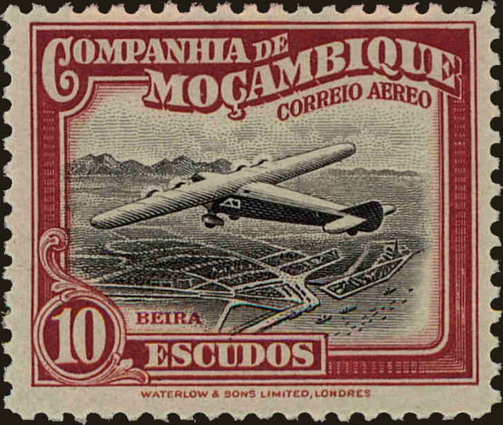 Front view of Mozambique Company C14 collectors stamp